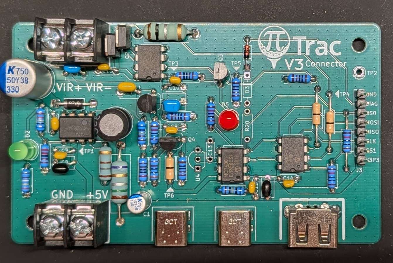 Assembled PiTrac V3 Connection Board