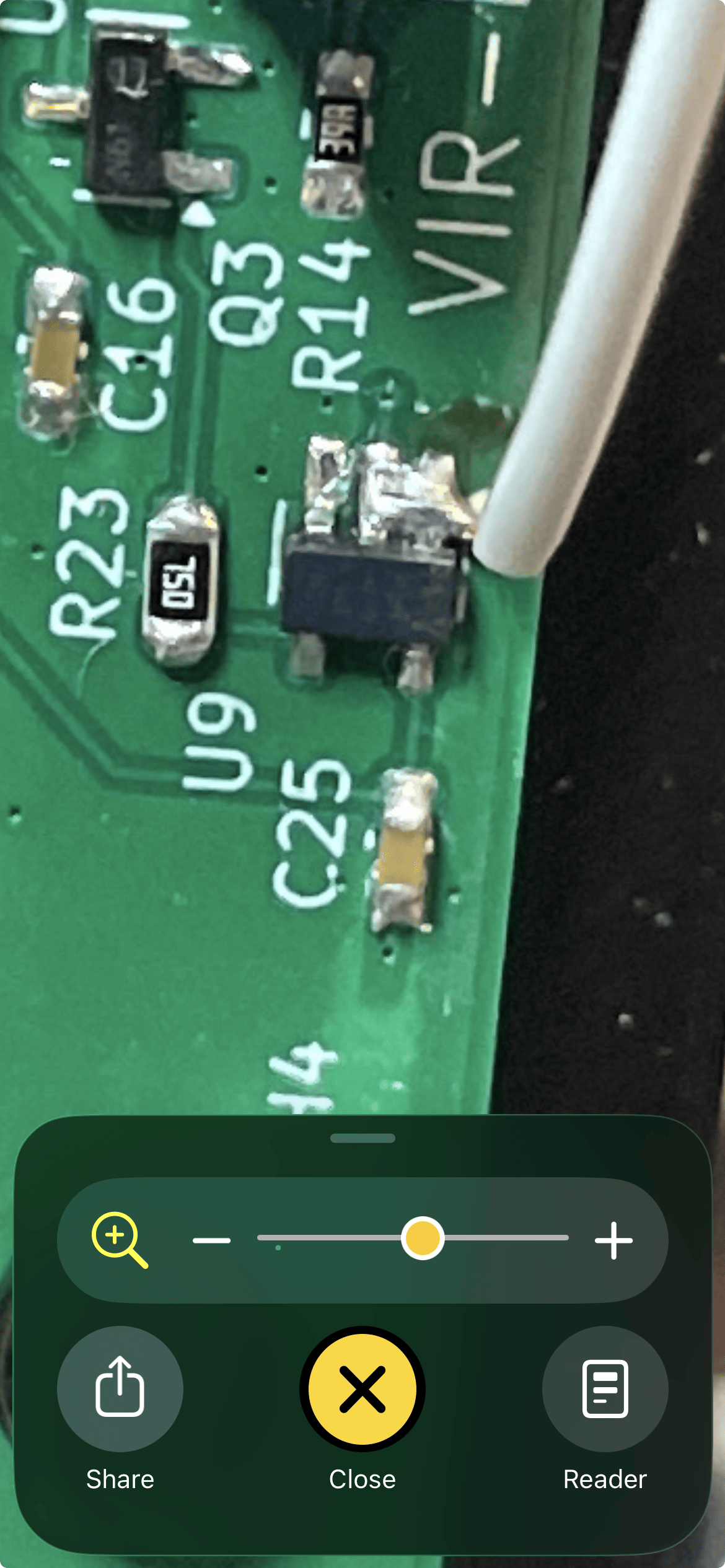 U9 Pin Soldering Closeup